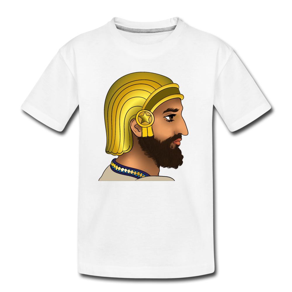 Cyrus The Great 'king of kings' Kids T-shirt - white