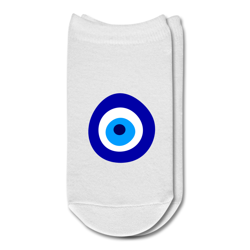 Evil Eye Ankle Socks - white