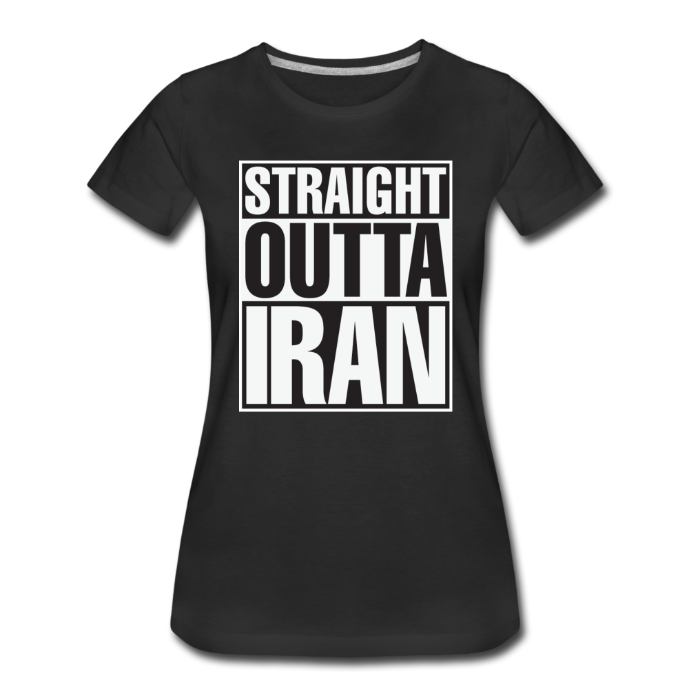 Straight Outta Iran T-Shirt - black