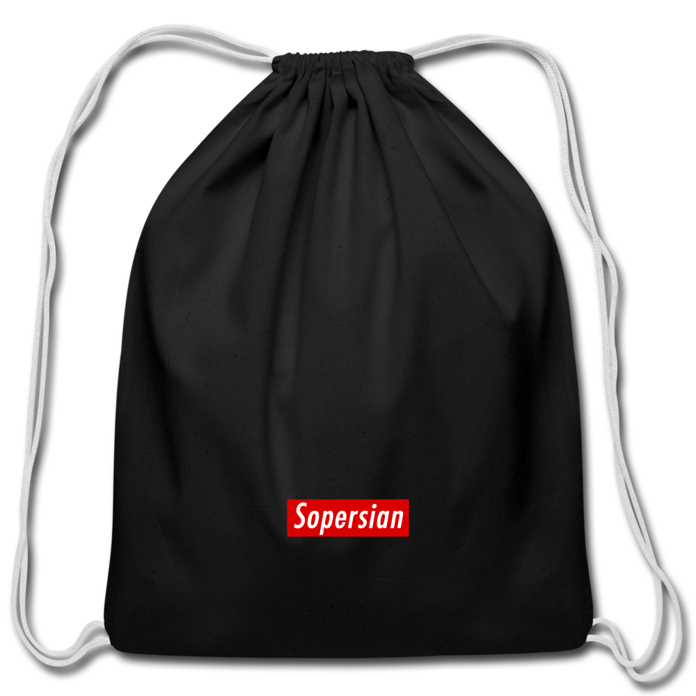 So Persian Drawstring Bag - black