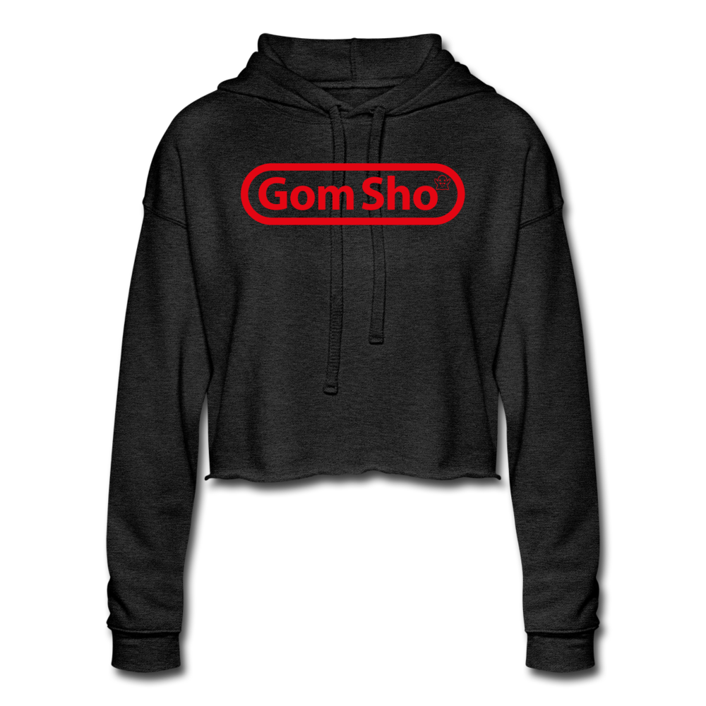 Gom Sho Cropped Hoodie - deep heather
